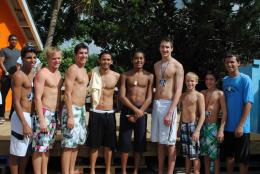 Top 10 Men Finishers from left to right - Nathaniel Ramos 17 (PR), Bryson Mays 17 (STX), Gustavo Castro 16 (PR), Victor Gaud 15 (PR), Ramon Delleguas 17 (PR), Nico Stines 14 (STX) , Joseph Berry 19 (MSU), Matthew Mays 13 (STX), Nicholas Dascher 12 (STX – broke record for 12 and unders), Jean Carlos Pantojas 15 (PR).